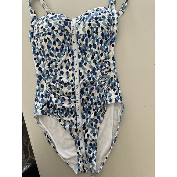 Niptuck Swim Swimsuit Women's White Multicolor Dots Multi-Fit Cup Size 6 - Picture 5 of 7